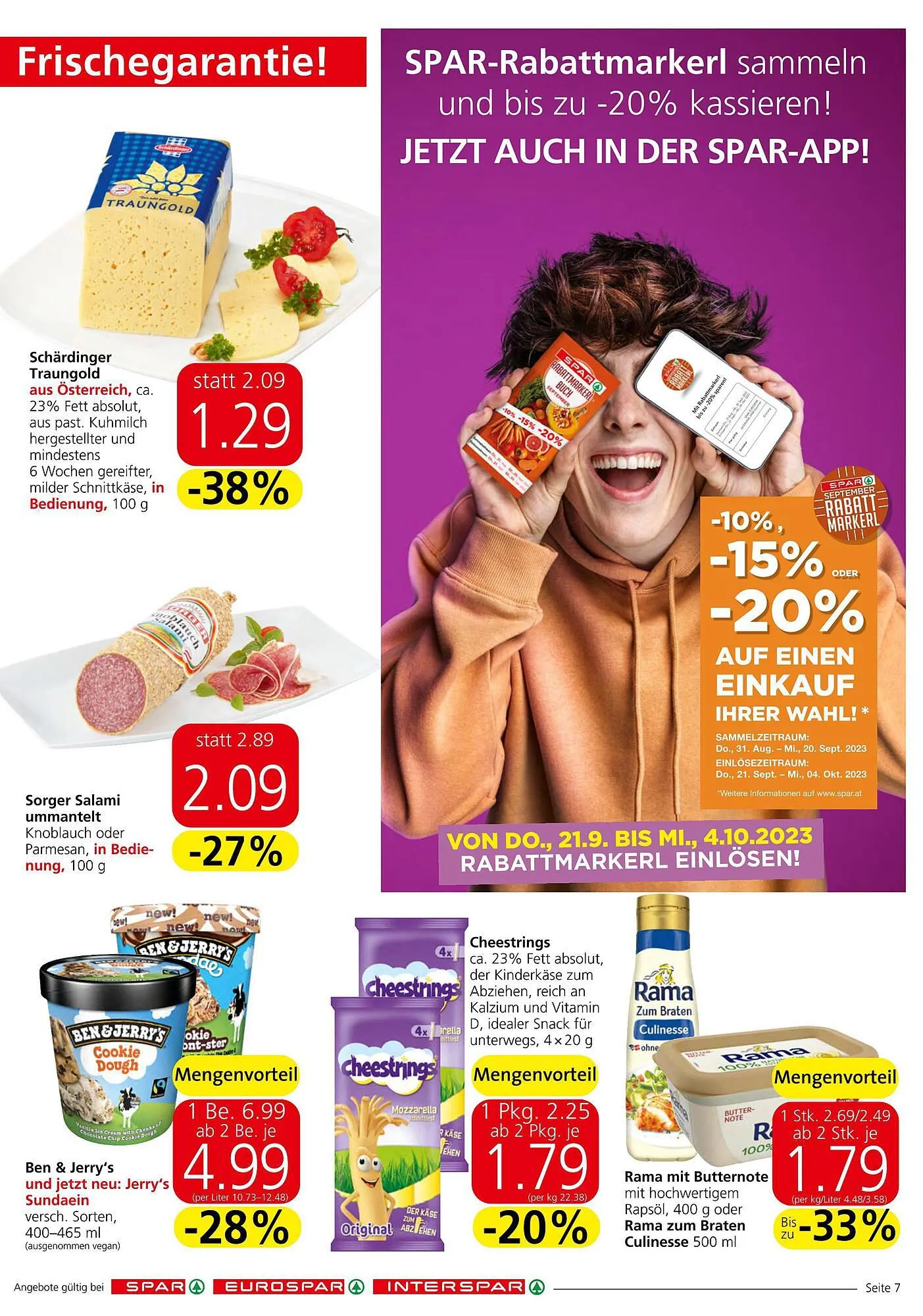 Spar Flugblatt von 21. September bis 27. September 2023 - Flugblätt seite 7