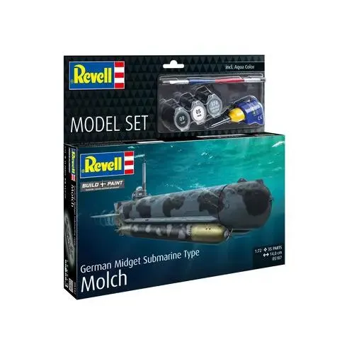 Model Set German Midget Submarine Type Molch, Revell Modellbausatz mit Basiszubehör