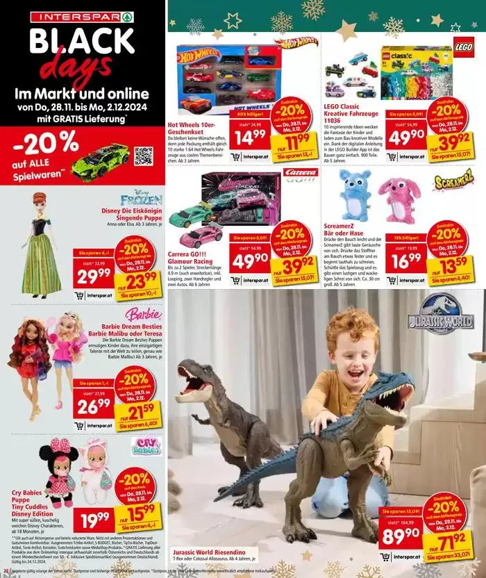 Interspar flugblatt von 29. November bis 13. Dezember 2024 - Flugblätt seite 22