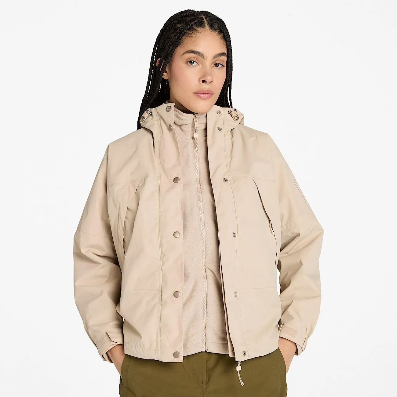 Wasserdichte Winnick 3-in-1-Jacke für Damen in Beige
