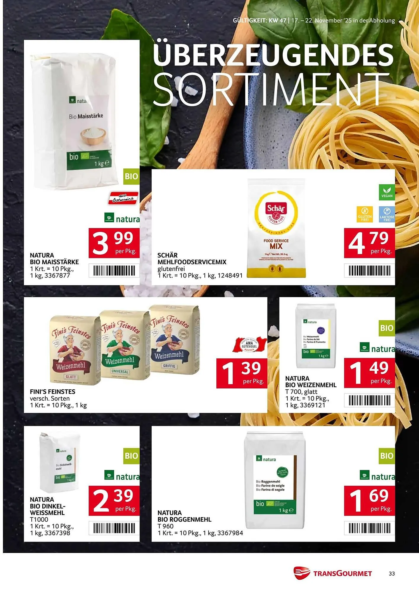 Transgourmet Flugblatt von 17. November bis 23. November 2025 - Flugblätt seite 33