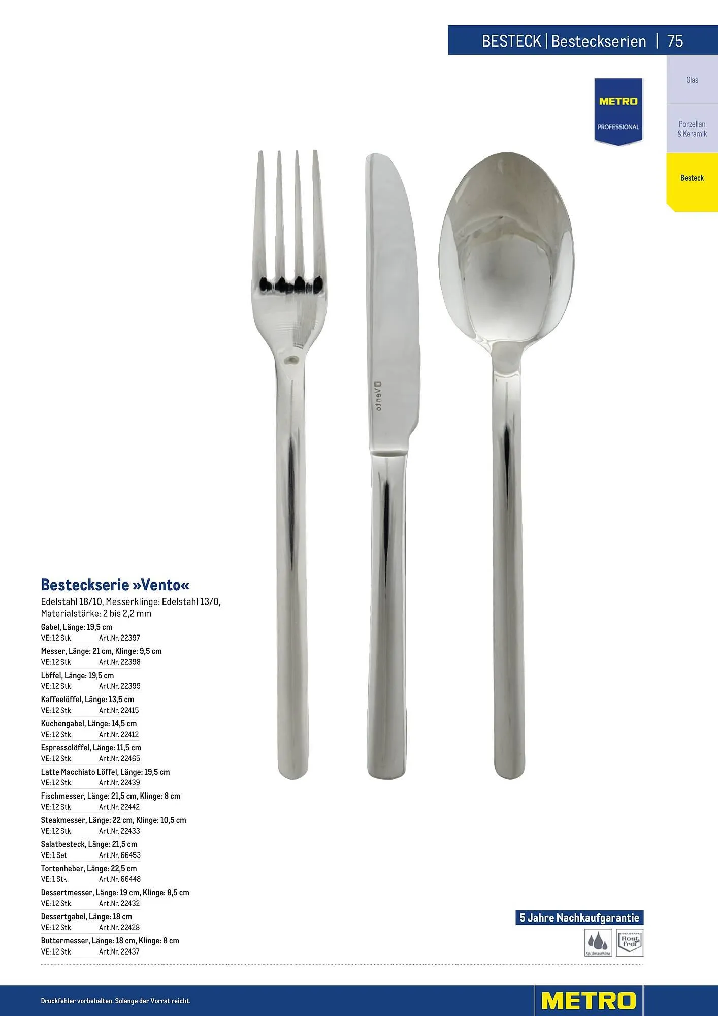 Metro Flugblatt von 25. März bis 31. Dezember 2026 - Flugblätt seite  75