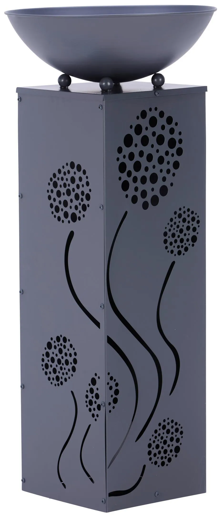 Dekosäule mit Schale Pusteblume H: 87 cm