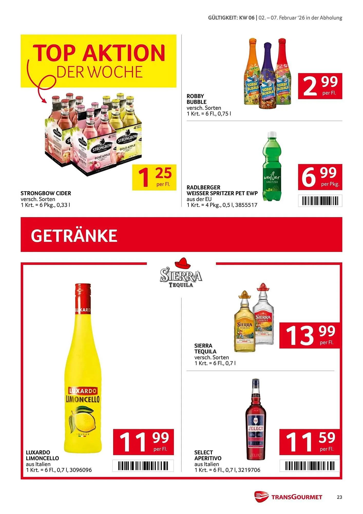 Transgourmet Flugblatt von 2. Februar bis 7. Februar 2026 - Flugblätt seite  22