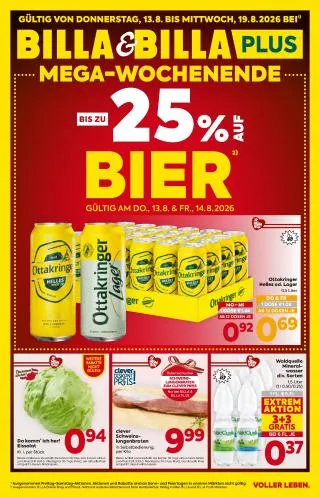 BILLA PLUS Flugblatt von 13. August bis 19. August 2026 - Flugblätt seite  1