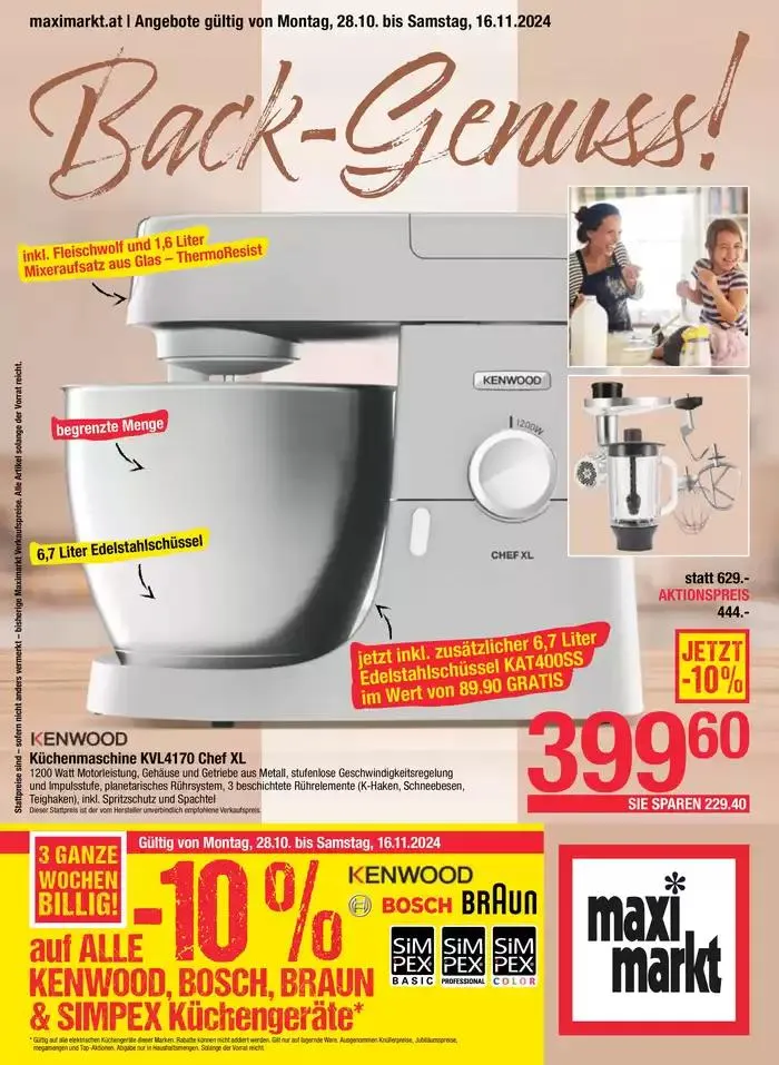 Tolles Angebot für Schnäppchenjäger von 25. Oktober bis 8. November 2024 - Flugblätt seite 1