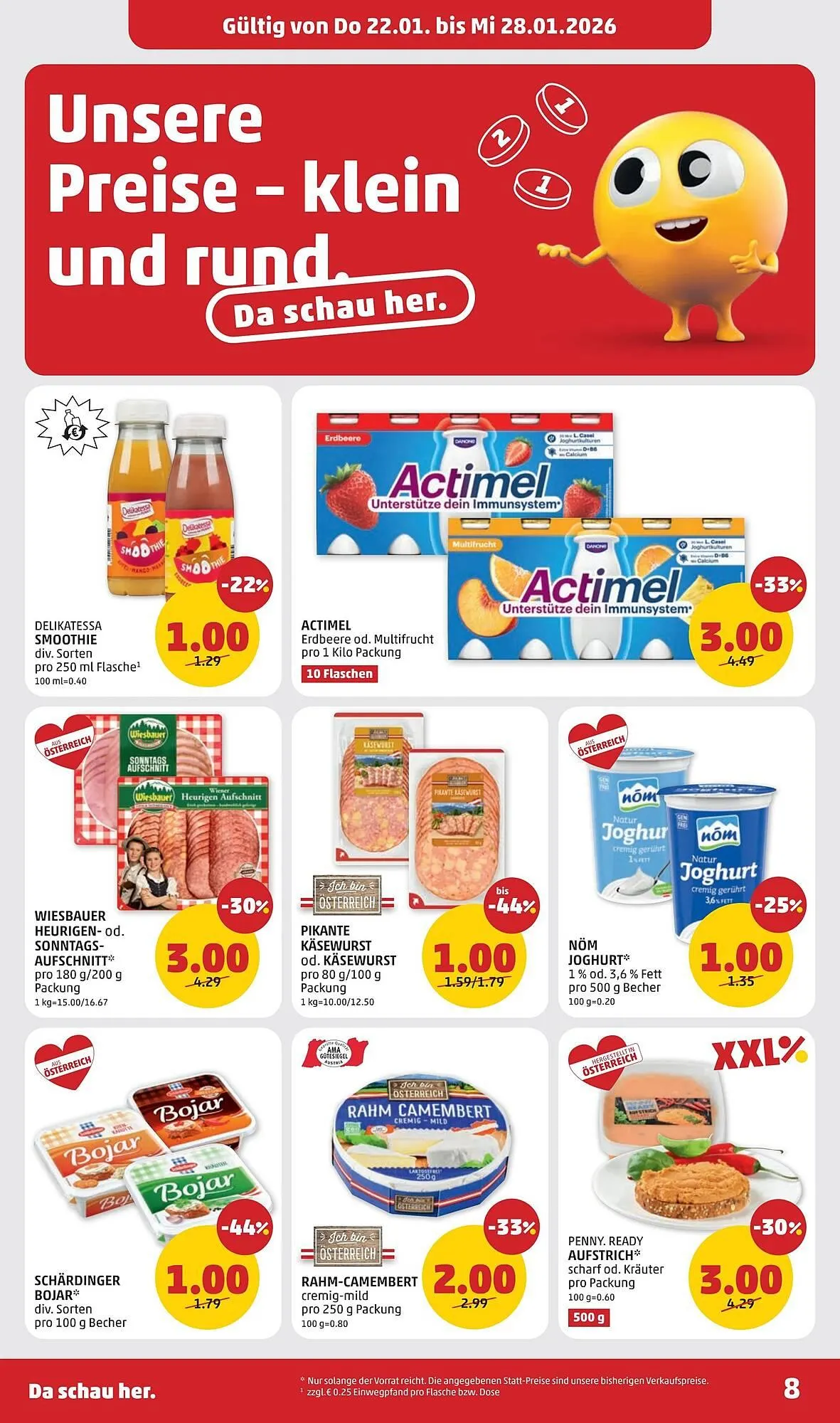 PENNY Flugblatt von 22. Jänner bis 28. Jänner 2026 - Flugblätt seite  8