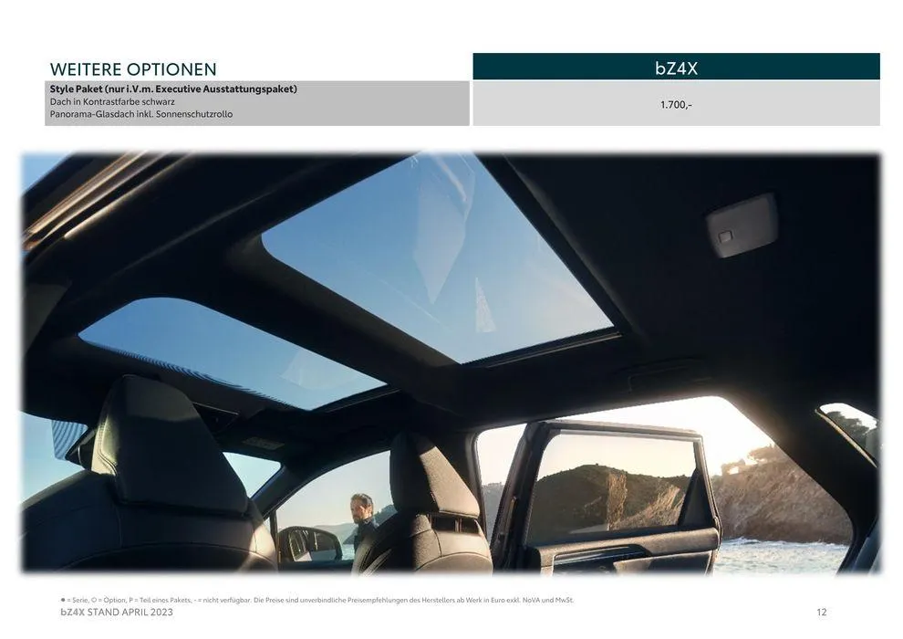 Toyota bZ4X  von 16. Mai bis 16. Mai 2025 - Flugblätt seite  12