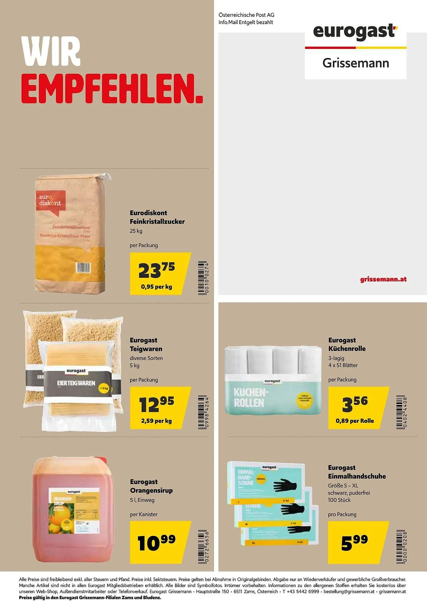 Eurogast Grissemann Flugblatt von 17. November bis 29. November 2025 - Flugblätt seite 24