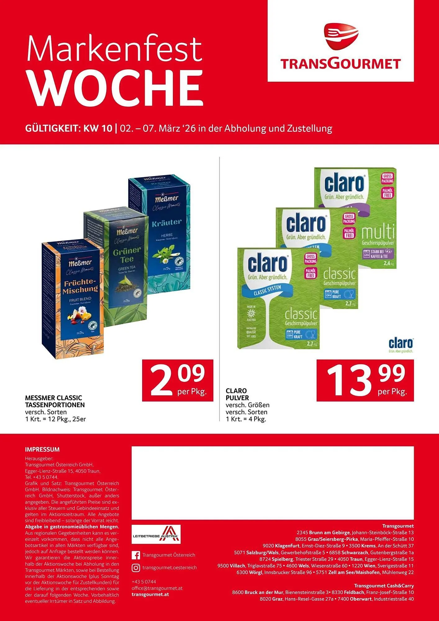 Transgourmet Flugblatt von 2. März bis 8. März 2026 - Flugblätt seite  12