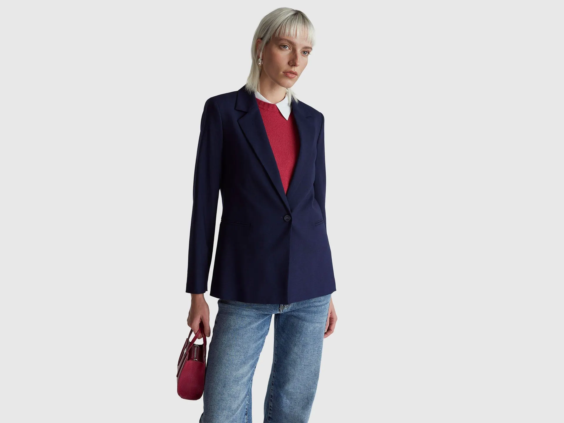 Blazer aus Stretch-Viskosemischung