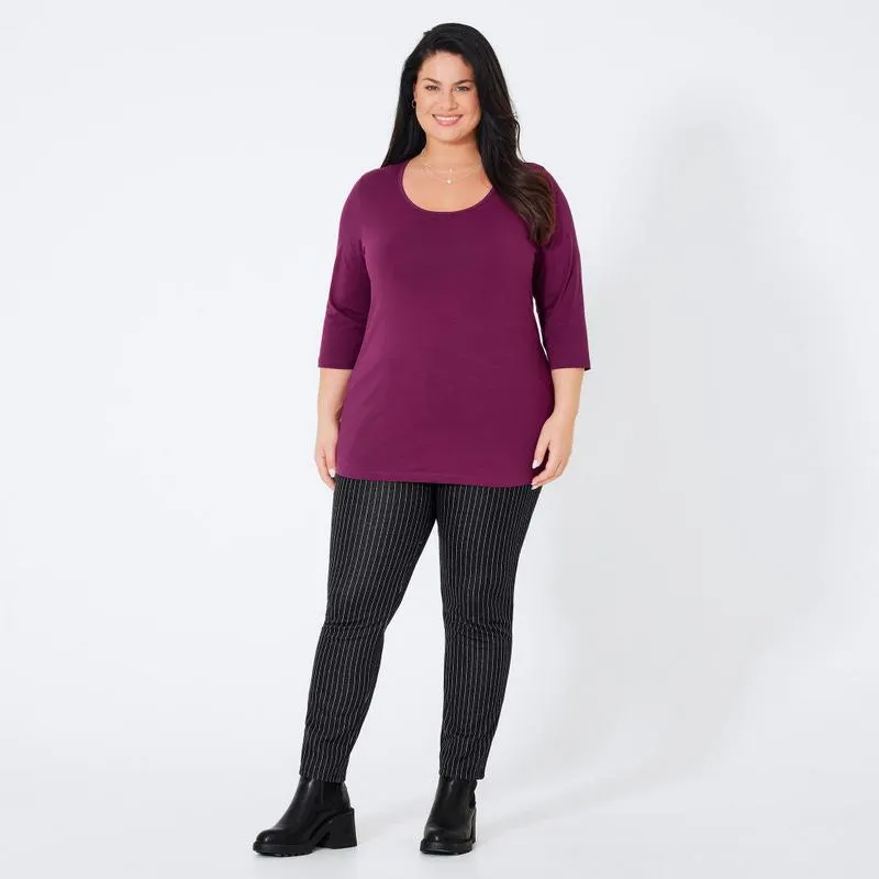 Damen-Hose mit Nadelstreifen, große Größen