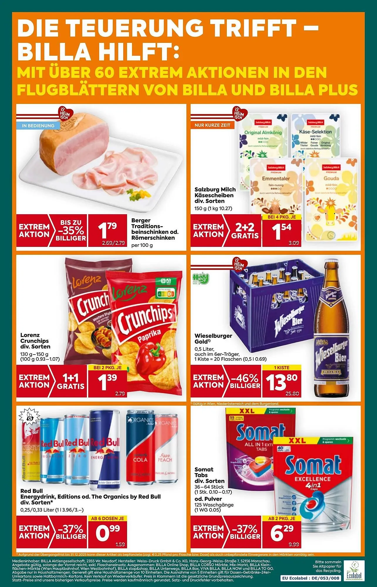 Billa Flugblatt von 30. Oktober bis 6. November 2025 - Flugblätt seite  20