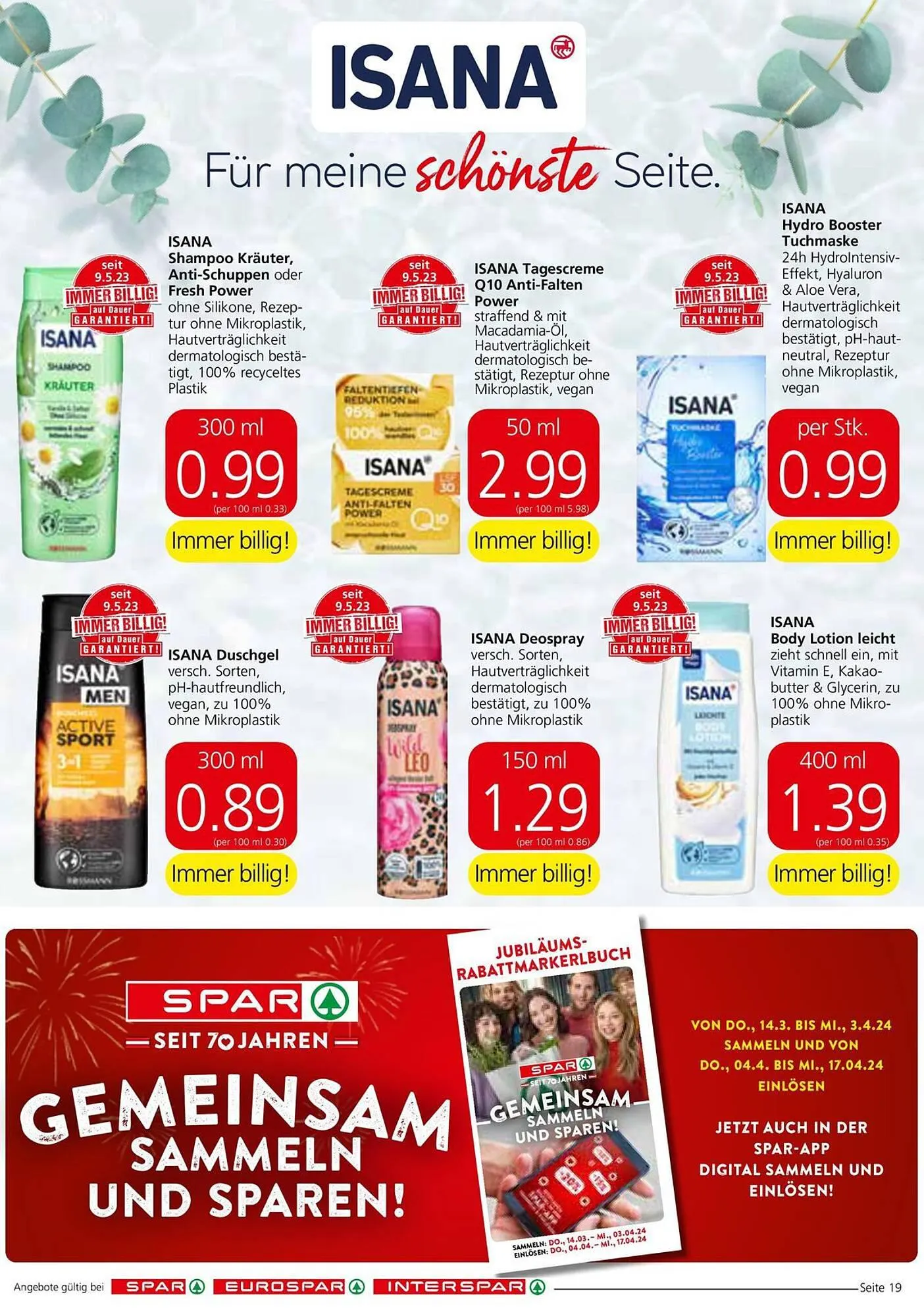 Spar Flugblatt von 26. März bis 3. April 2024 - Flugblätt seite 19