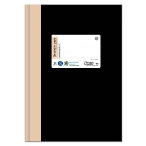 Geschäftsbuch A4 96Blatt kariert 2921B96K Halblein URSUS Style RECYCLING 608360