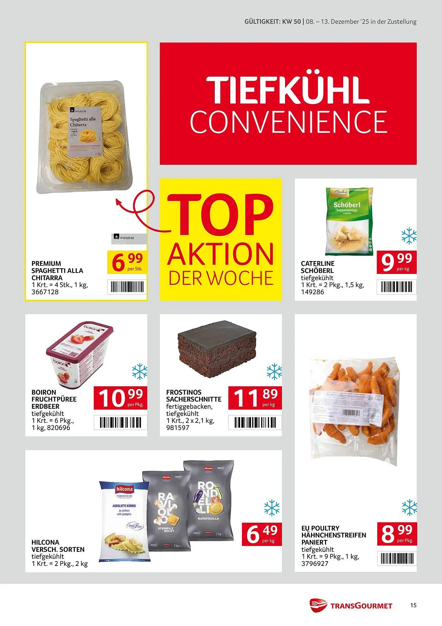 Transgourmet Flugblatt von 8. Dezember bis 13. Dezember 2025 - Flugblätt seite  15