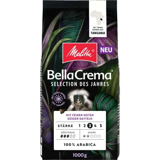 Melitta® BellaCrema® Selection des Jahres 2024, Kaffeebohnen, 1000g
