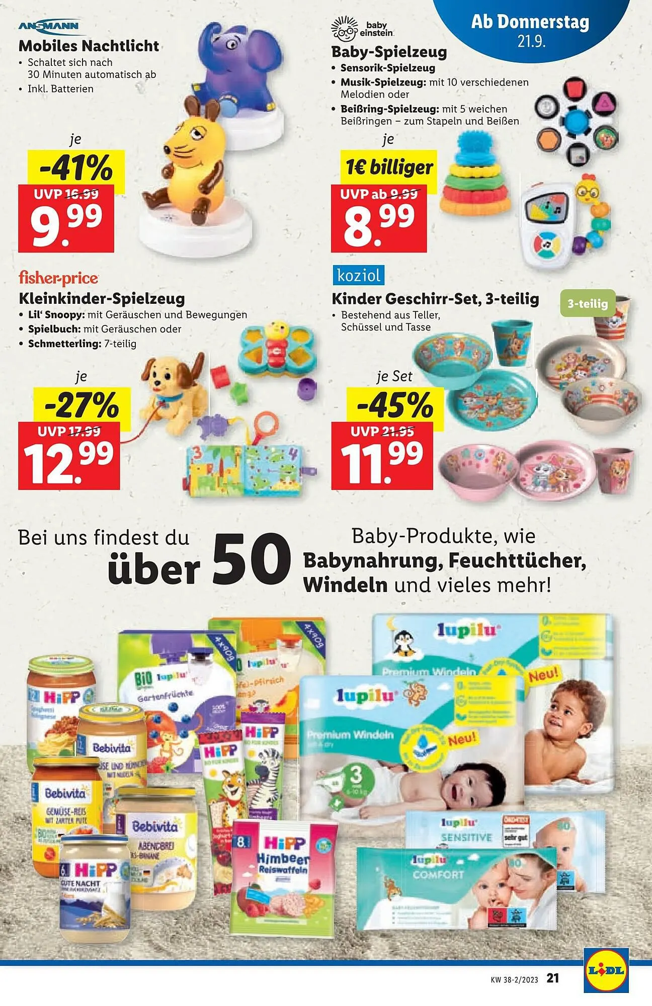 Lidl Flugblatt von 21. September bis 27. September 2023 - Flugblätt seite  21