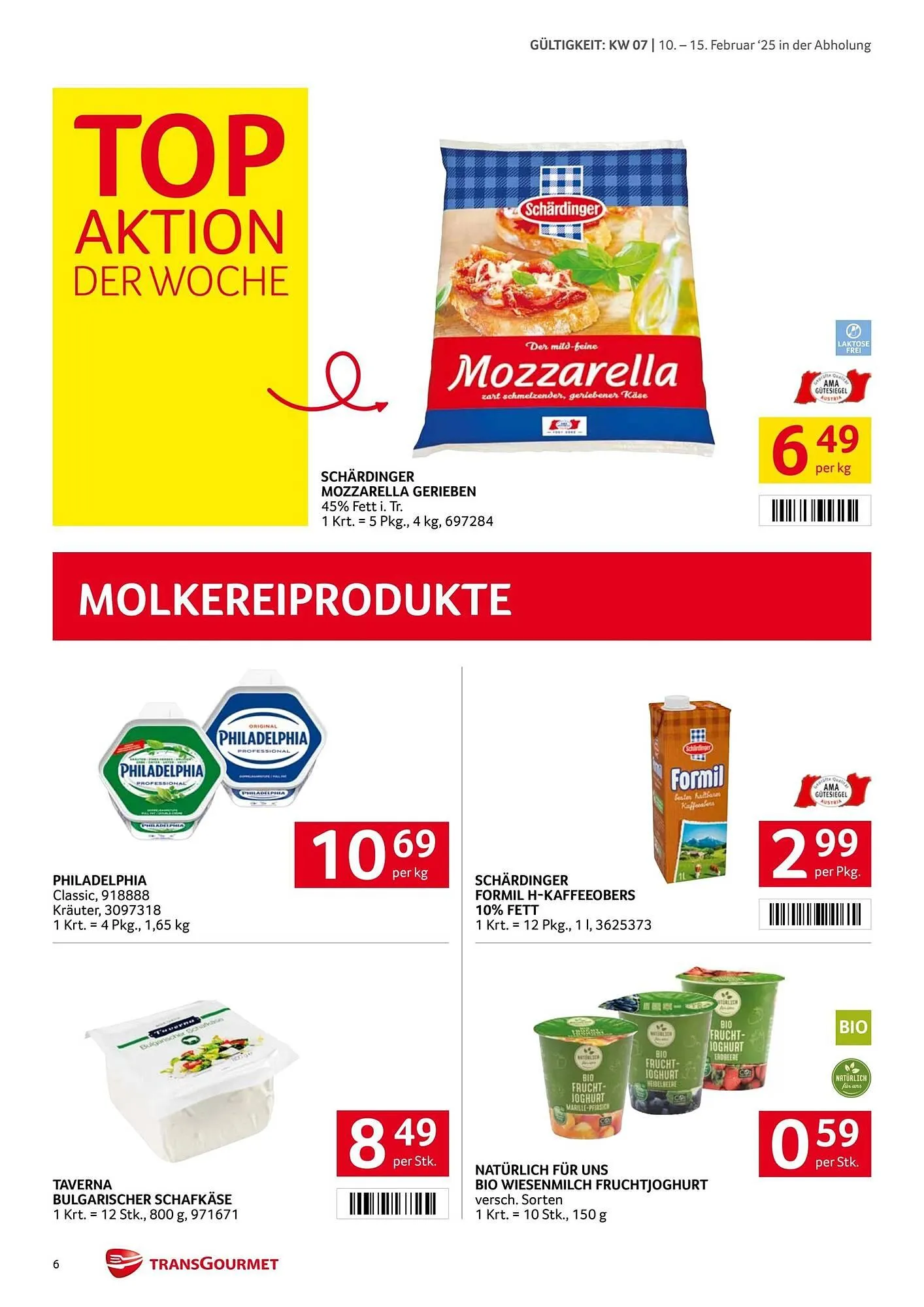 Transgourmet Flugblatt von 10. Februar bis 16. Februar 2025 - Flugblätt seite 6