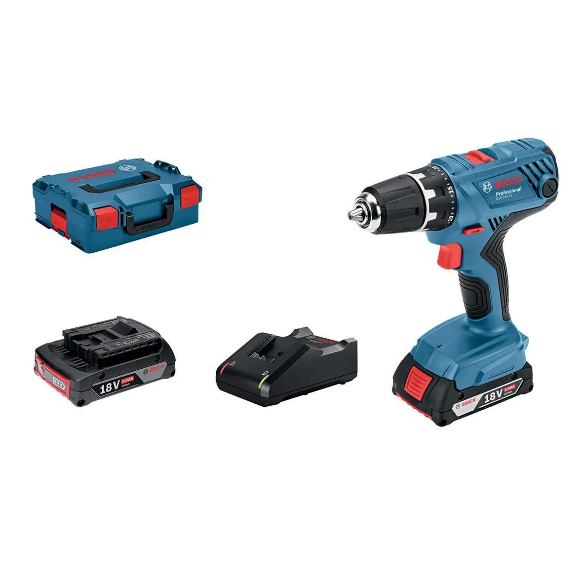 Akku-Bohrschrauber GSR 18V-21 2x2,0 Ah LI Akku in L-Boxx