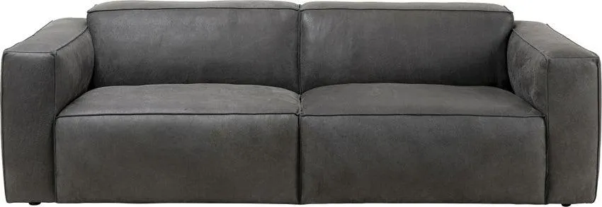 Sofa Henry 3-Sitzer Leder Grau