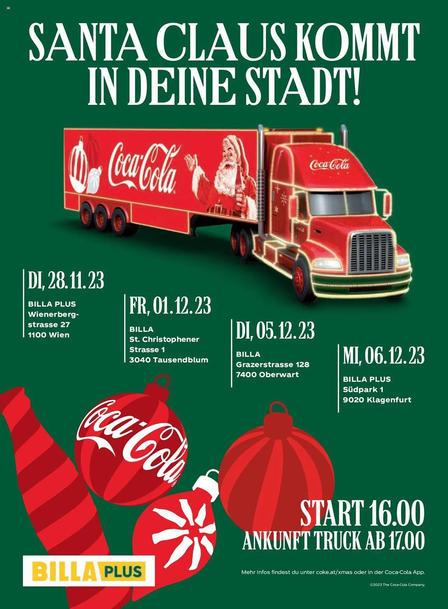 Billa Flugblatt von 1. Dezember bis 31. Dezember 2023 - Flugblätt seite  76