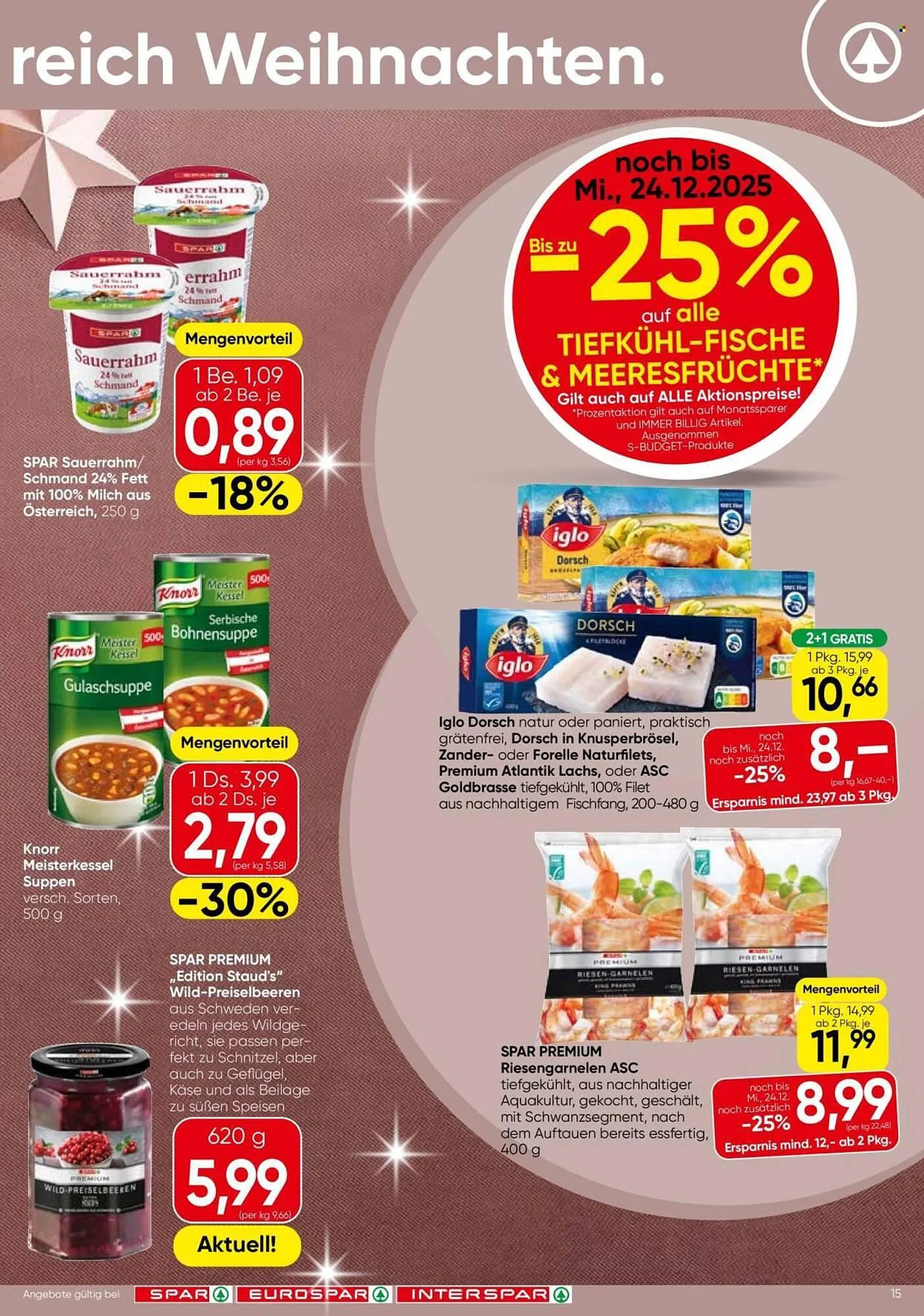 Eurospar Flugblatt von 23. Dezember bis 31. Dezember 2025 - Flugblätt seite  15