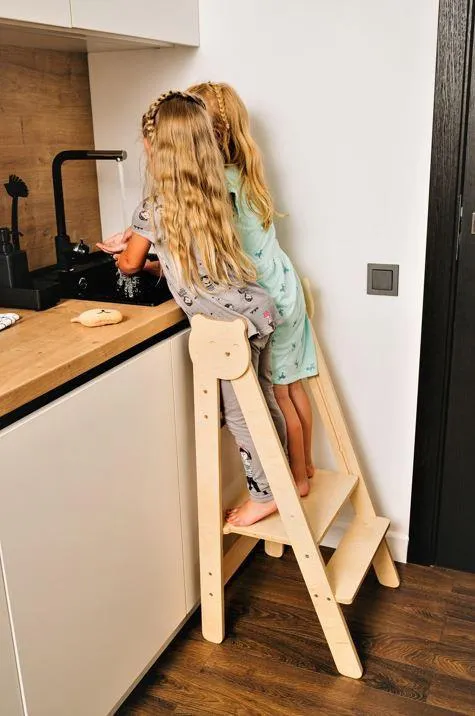 Lernturm Space Saving Naturfarben