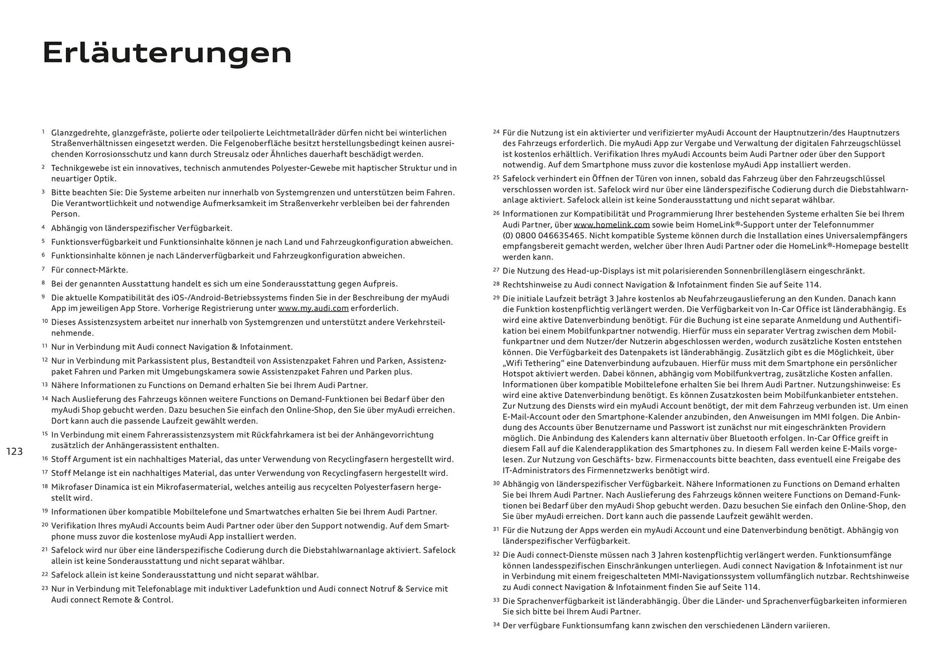 Audi Flugblatt von 20. November bis 22. Juli 2026 - Flugblätt seite  123