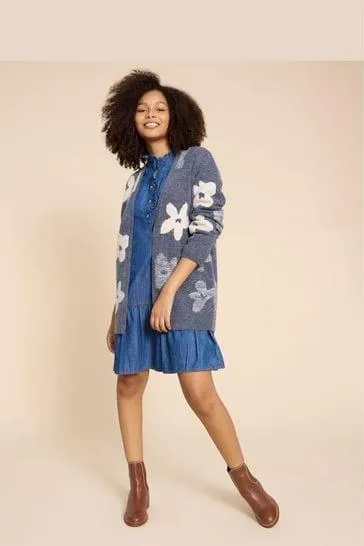 White Stuff Blossom Langarm Strickjacke