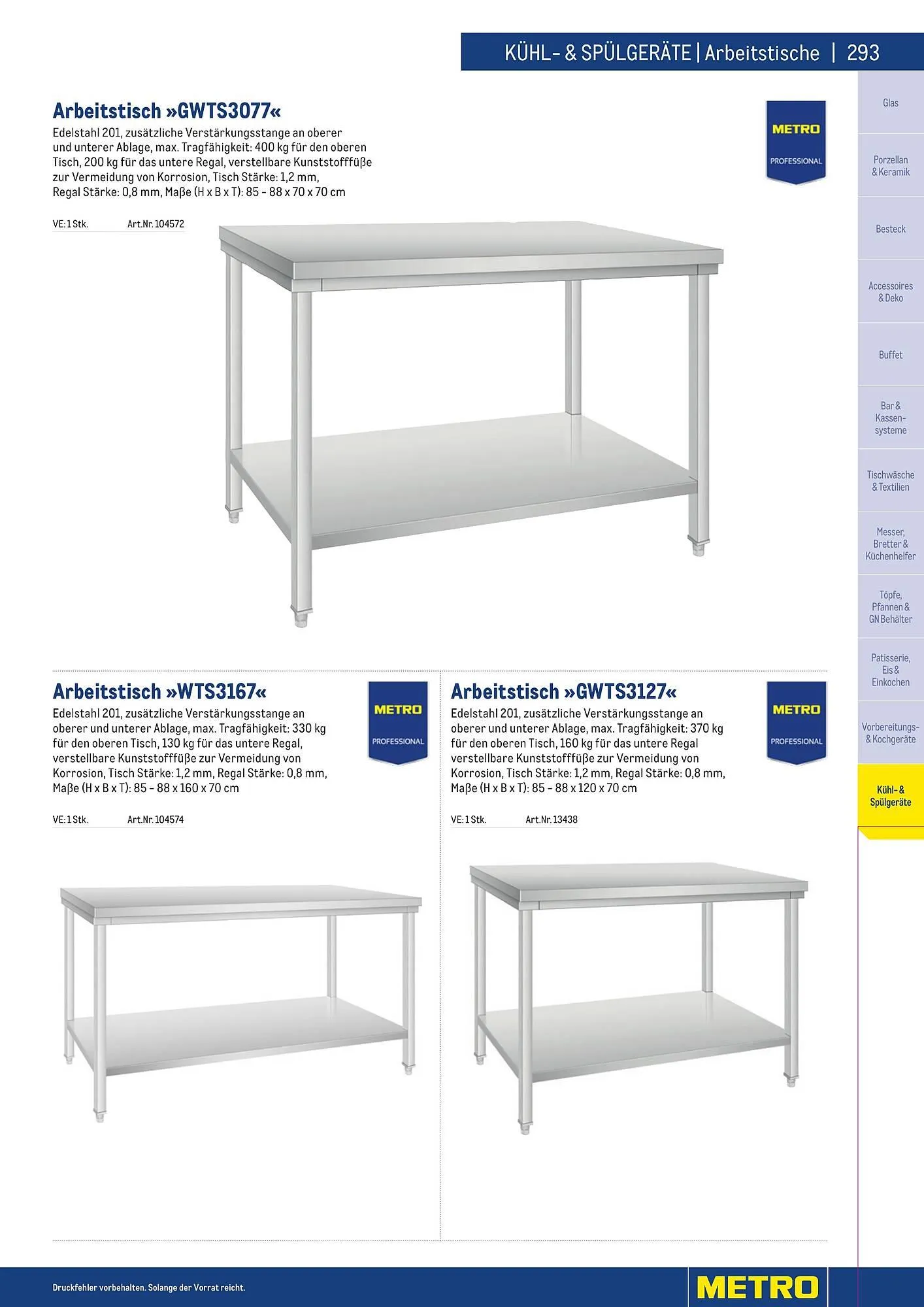 Metro Flugblatt von 25. März bis 31. Dezember 2026 - Flugblätt seite  293