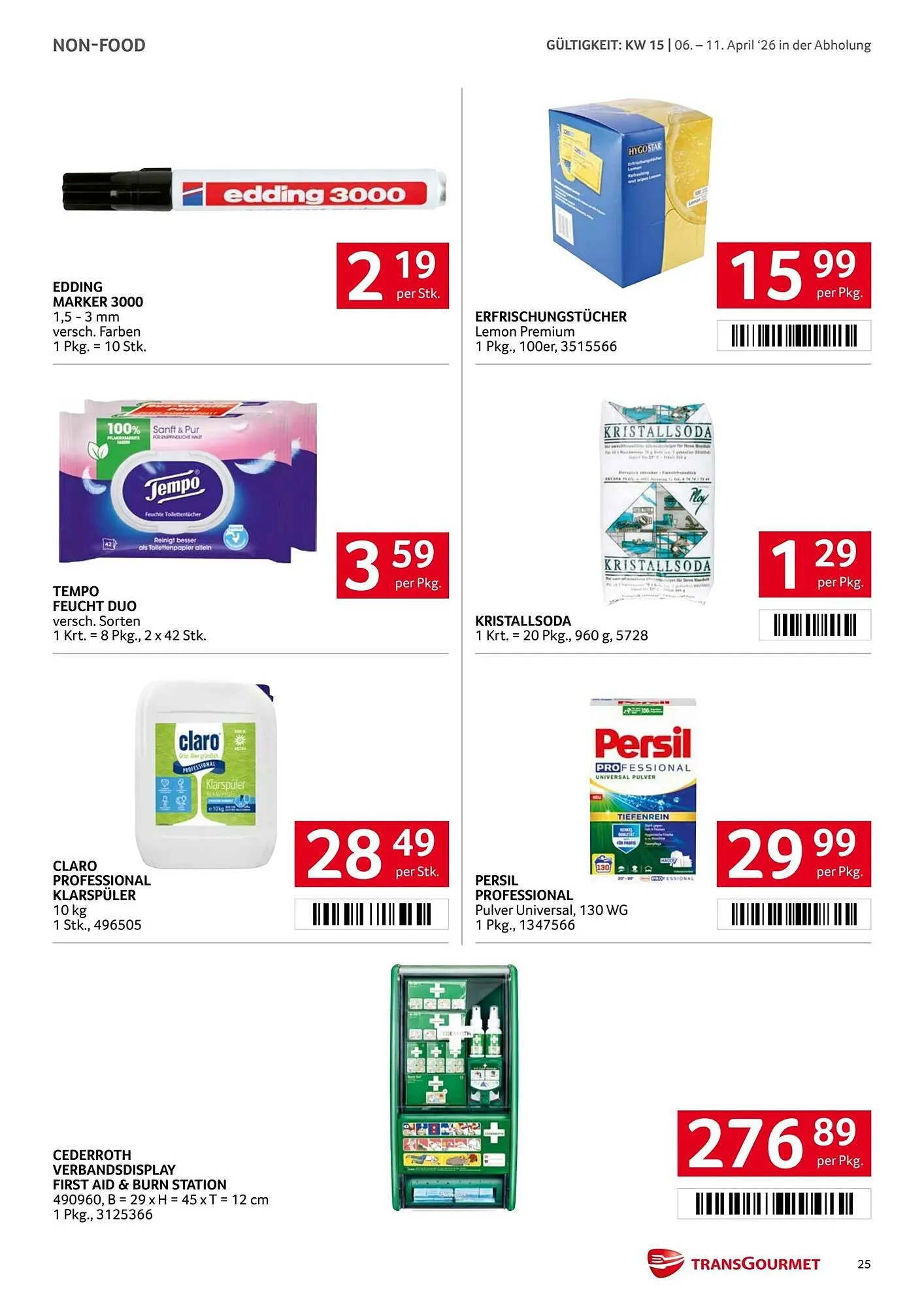 Transgourmet Flugblatt von 6. April bis 11. April 2026 - Flugblätt seite  25