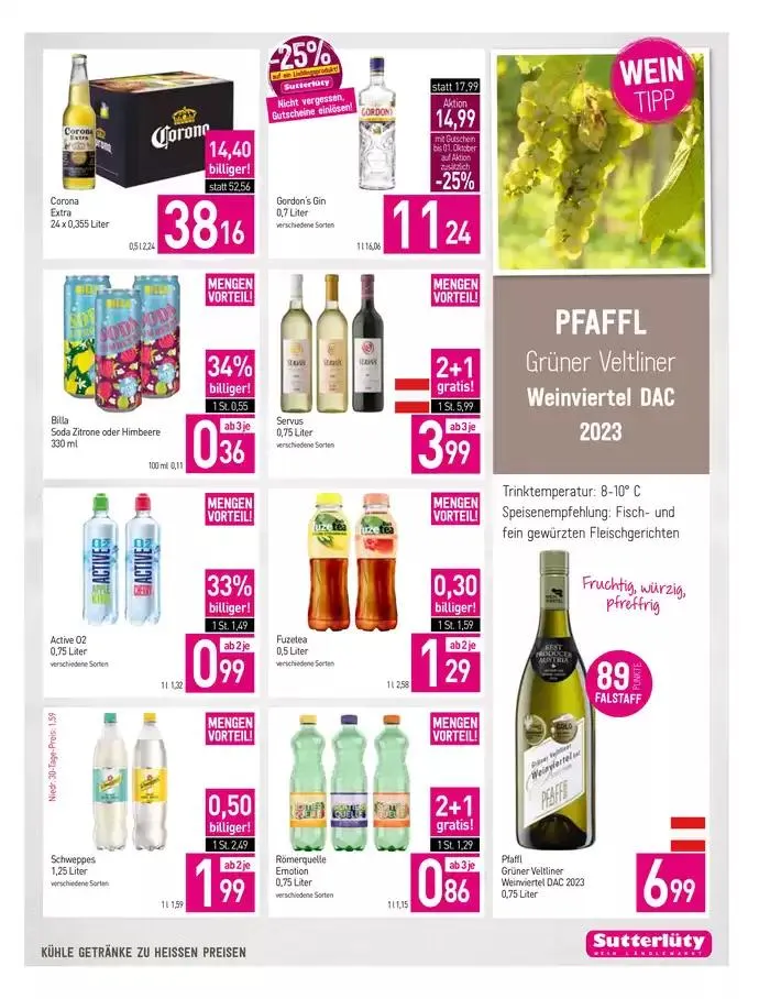 Sutterlüty flugblatt von 26. September bis 2. Oktober 2024 - Flugblätt seite 15