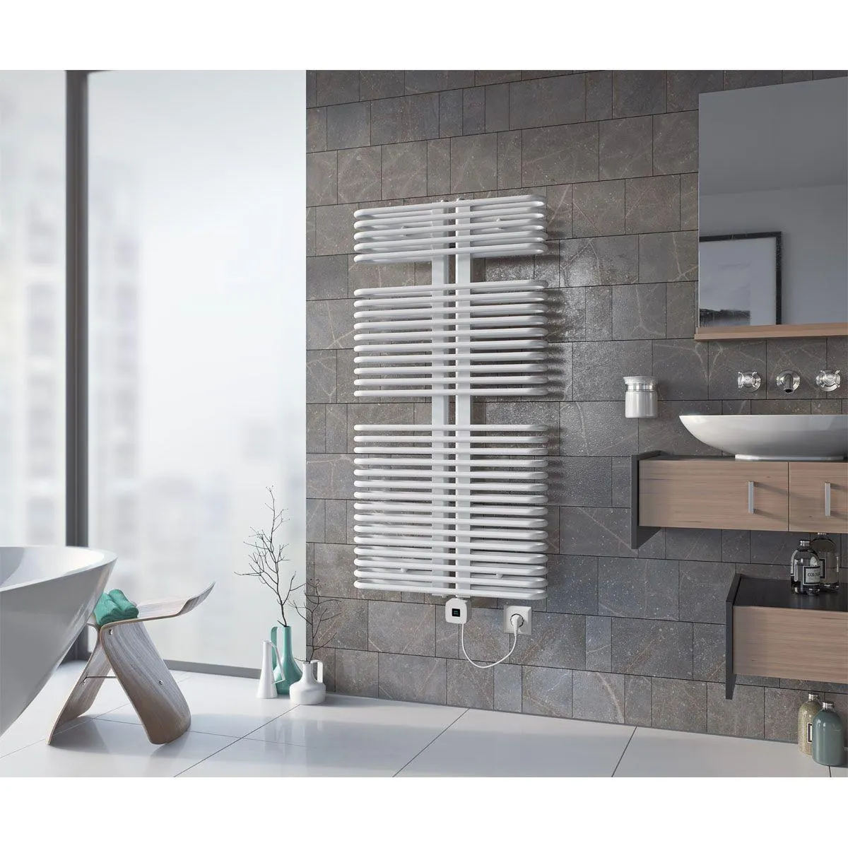 Ximax Elektrischer Handtuchwärmer K3 1176 x 600 mm 600 Watt Typ 7 Weiß