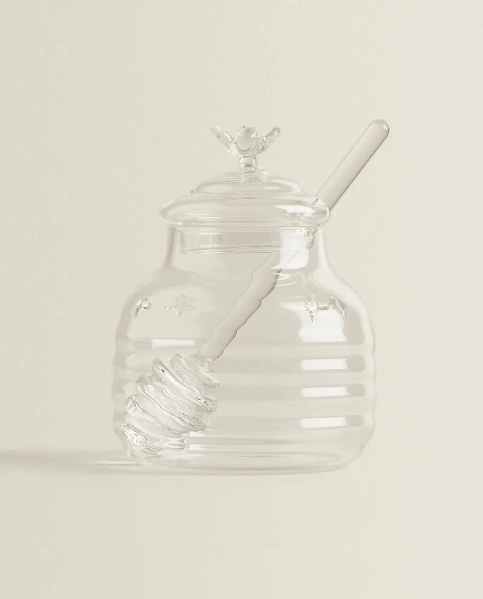 BUMBLEBEE BOROSILICATE GLASS HONEY JAR