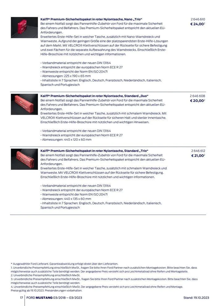 FORD MUSTANG von 2. November bis 2. November 2024 - Flugblätt seite 17
