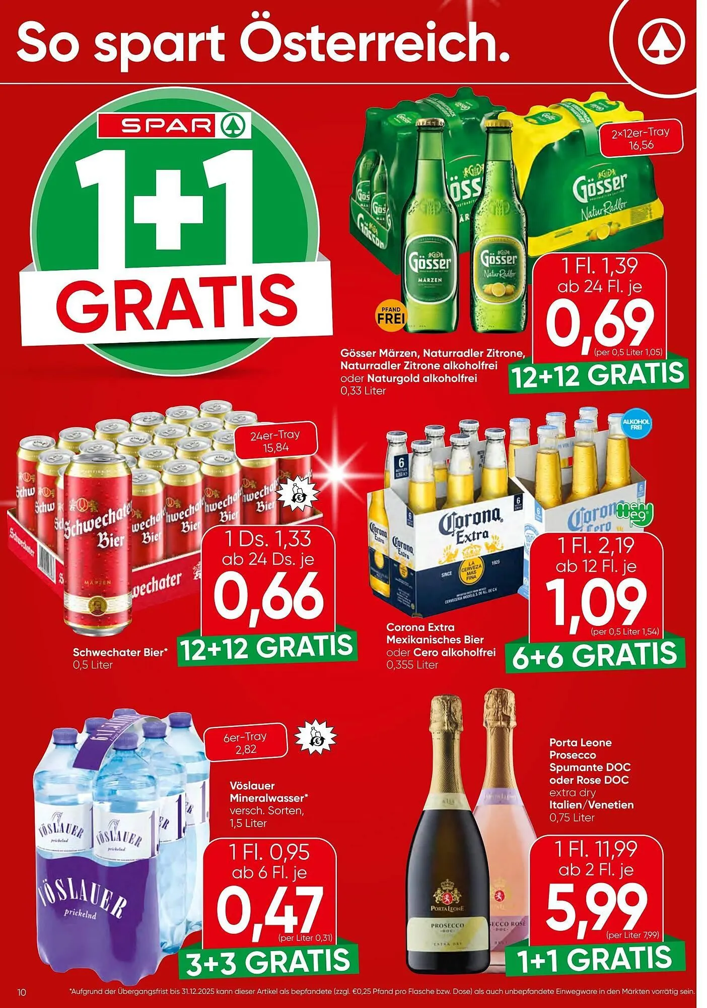 Spar Flugblatt von 23. Dezember bis 31. Dezember 2025 - Flugblätt seite  10