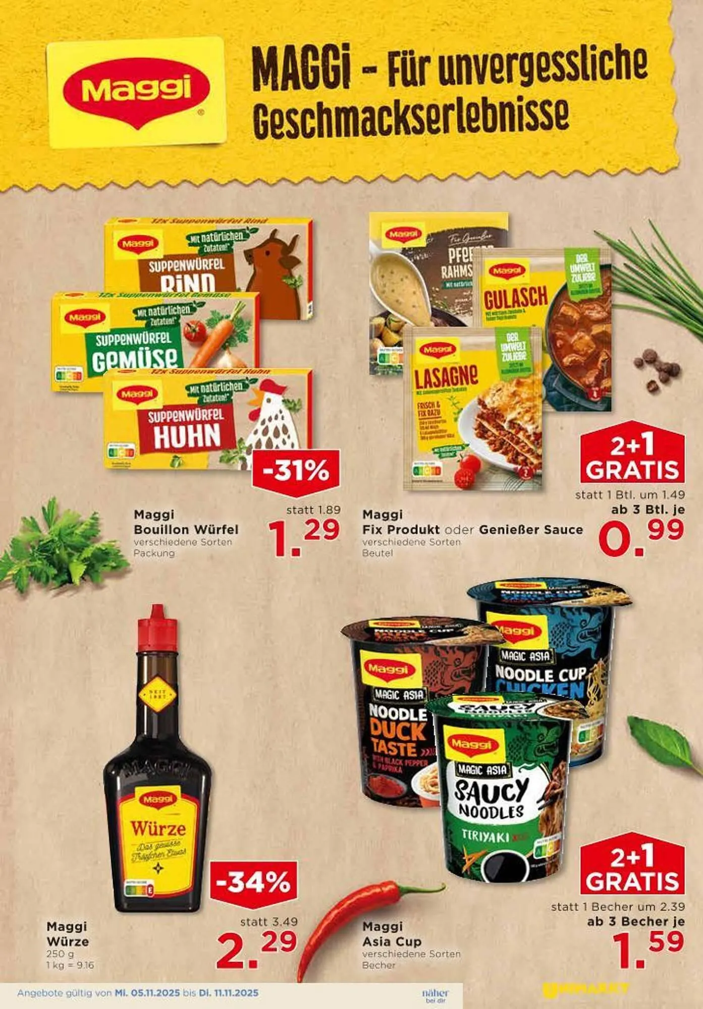 Unimarkt Flugblatt von 5. November bis 11. November 2025 - Flugblätt seite 9