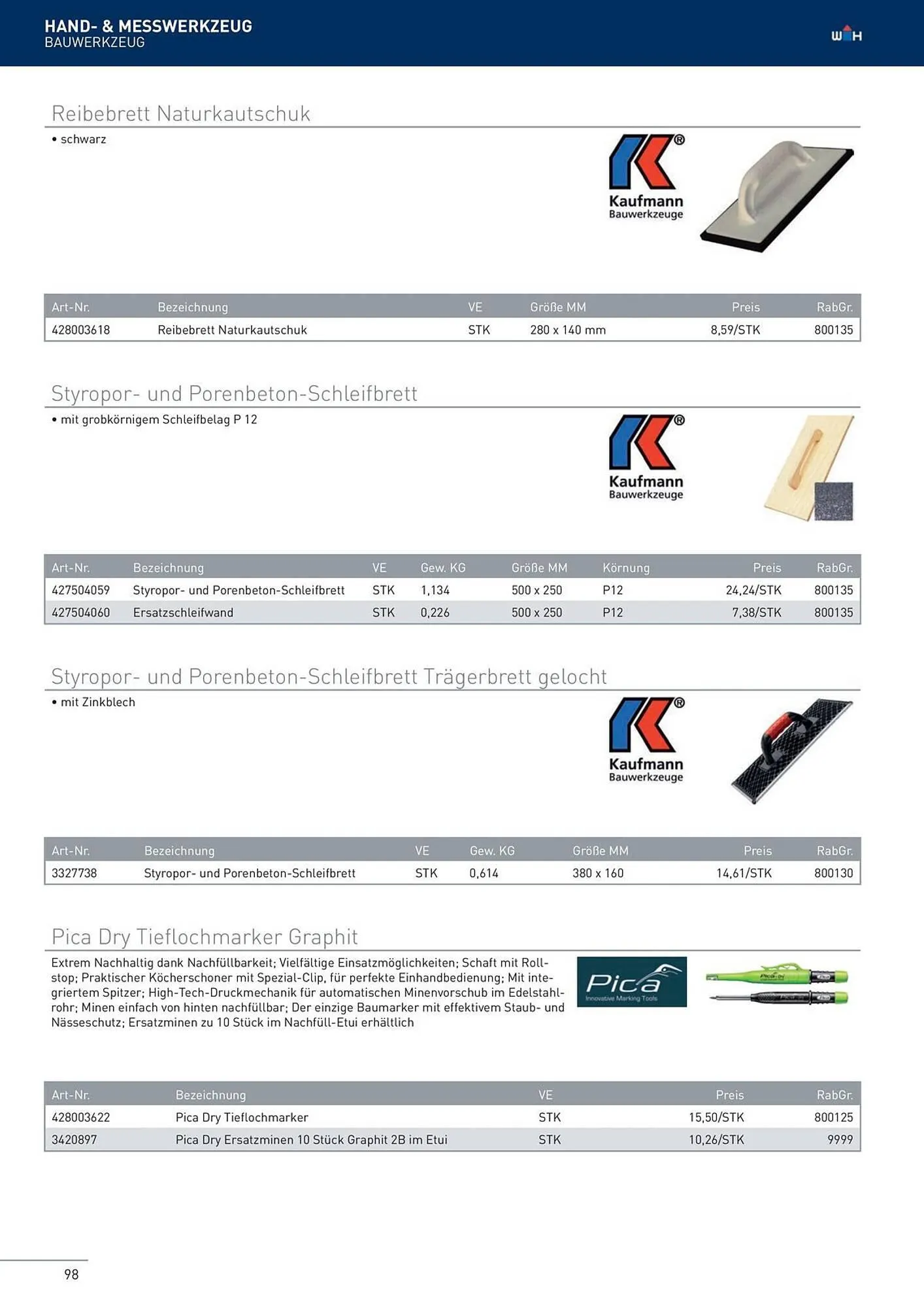 Würth Flugblatt von 22. Februar bis 31. Dezember 2024 - Flugblätt seite 98