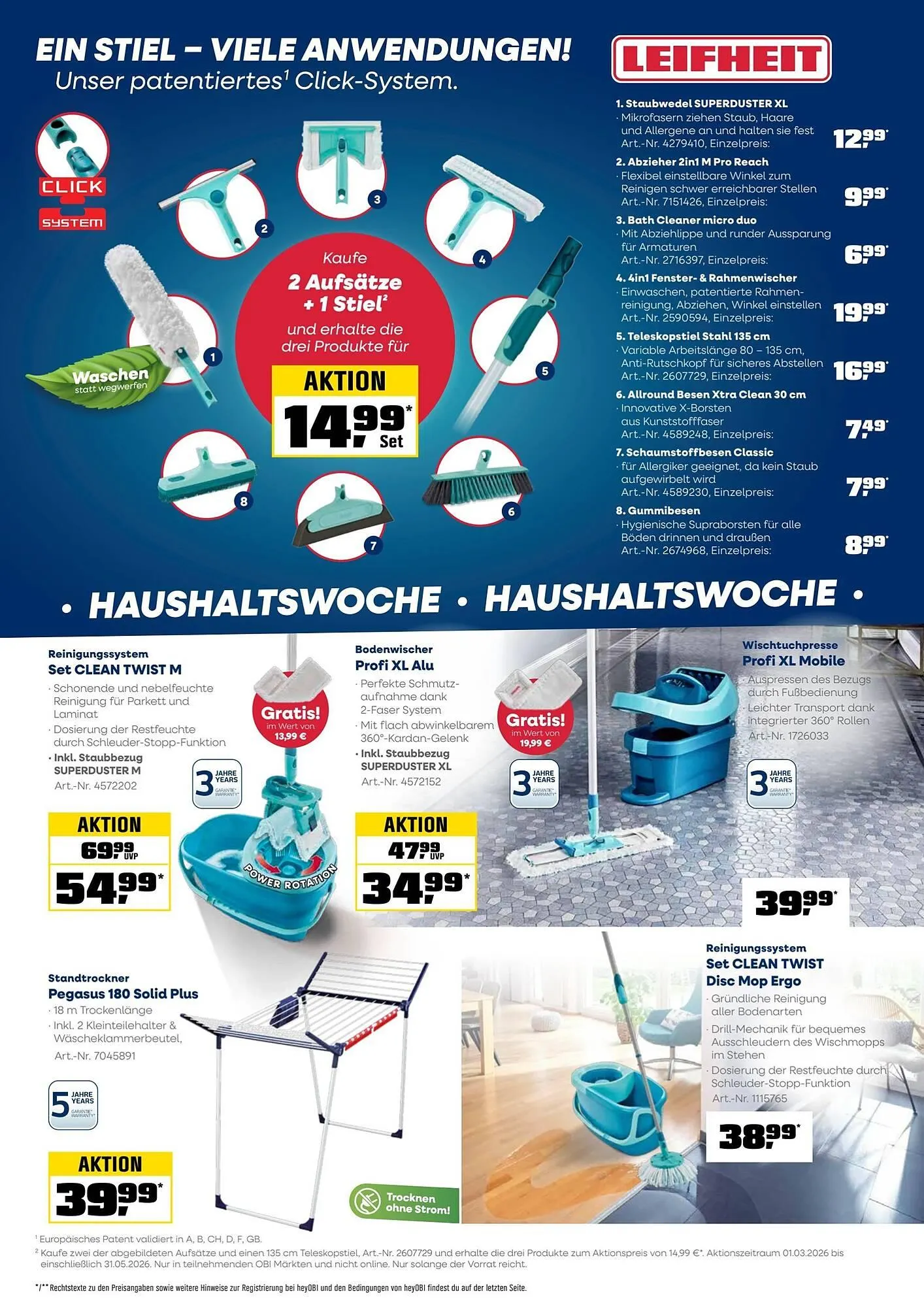 OBI Flugblatt von 1. März bis 1. April 2026 - Flugblätt seite  20