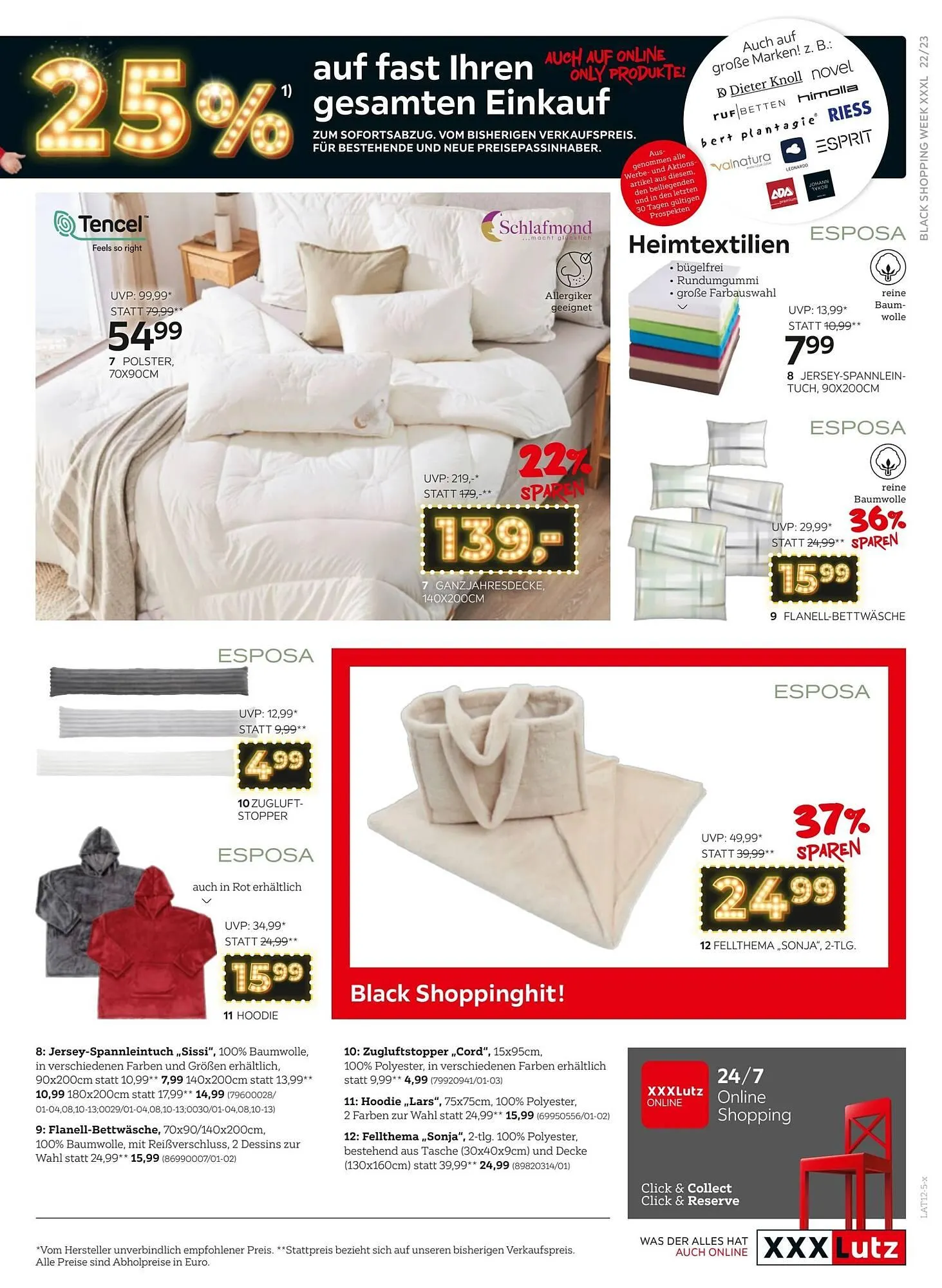 XXXLutz Prospekt von 24. November bis 8. Dezember 2025 - Flugblätt seite  23