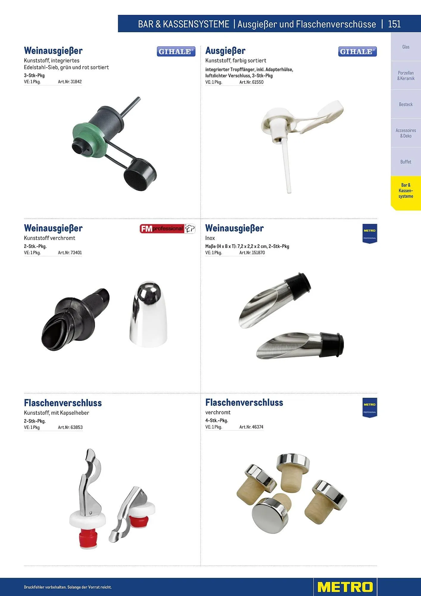 Metro Flugblatt von 25. März bis 31. Dezember 2026 - Flugblätt seite  151