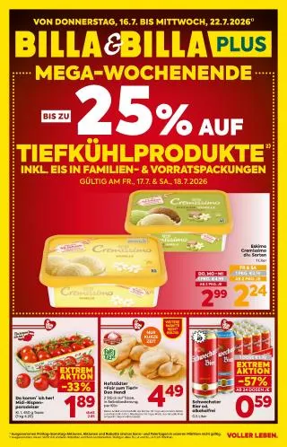 BILLA PLUS Flugblatt von 16. Juli bis 22. Juli 2026 - Flugblätt seite  1