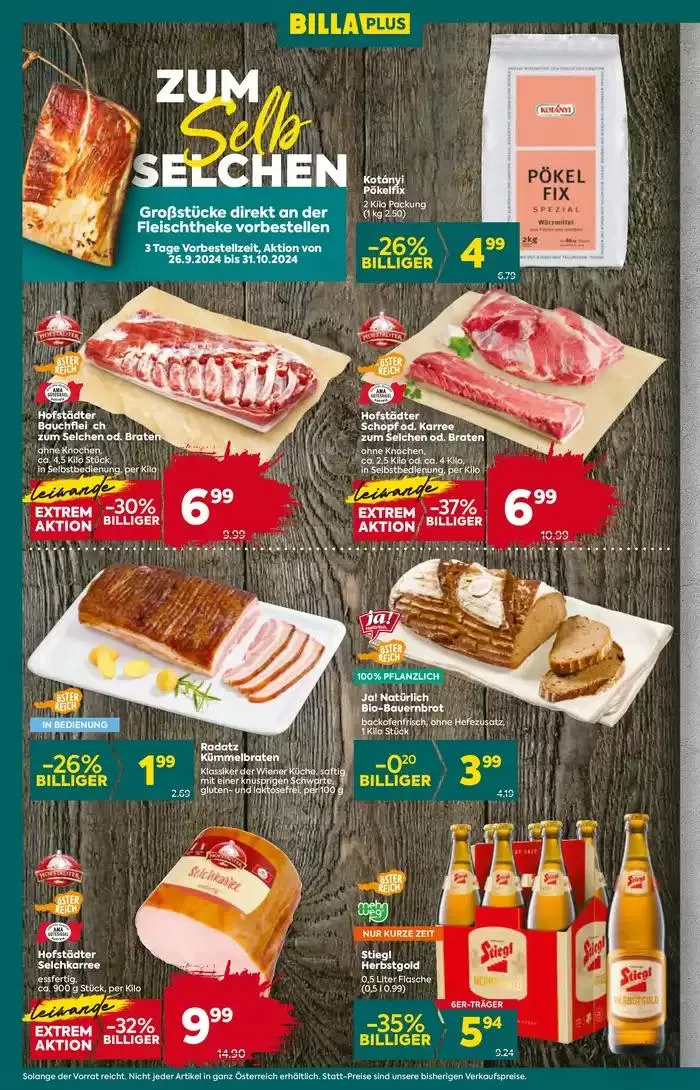 BILLA PLUS Flugblatt von 26. September bis 10. Oktober 2024 - Flugblätt seite 6