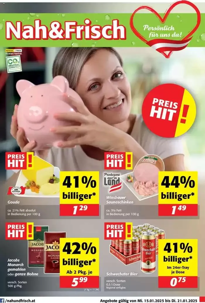 Aktuelle Sonderaktionen von 15. Jänner bis 21. Jänner 2025 - Flugblätt seite  1