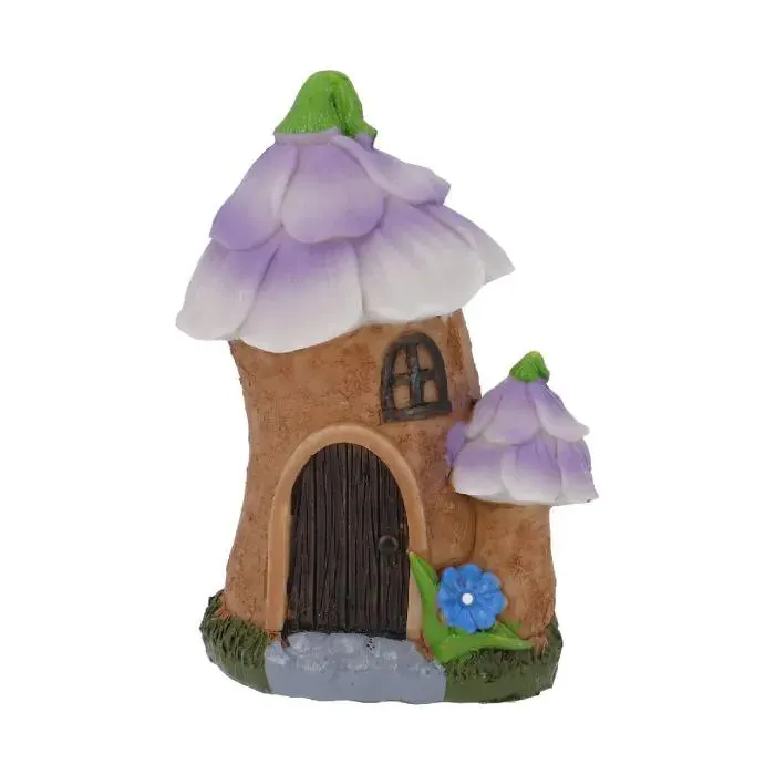 Haus Blütendach, lila, 11 cm