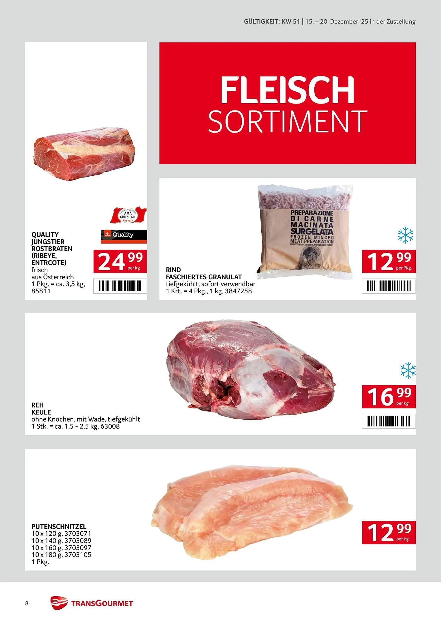 Transgourmet Flugblatt von 15. Dezember bis 20. Dezember 2025 - Flugblätt seite 8