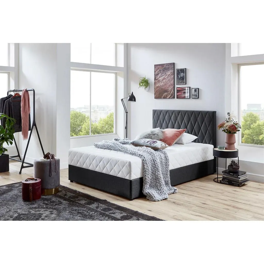 ATLANTIC home collection Boxbett Benita, mit Taschen-Federkernmatratze und Bettkasten