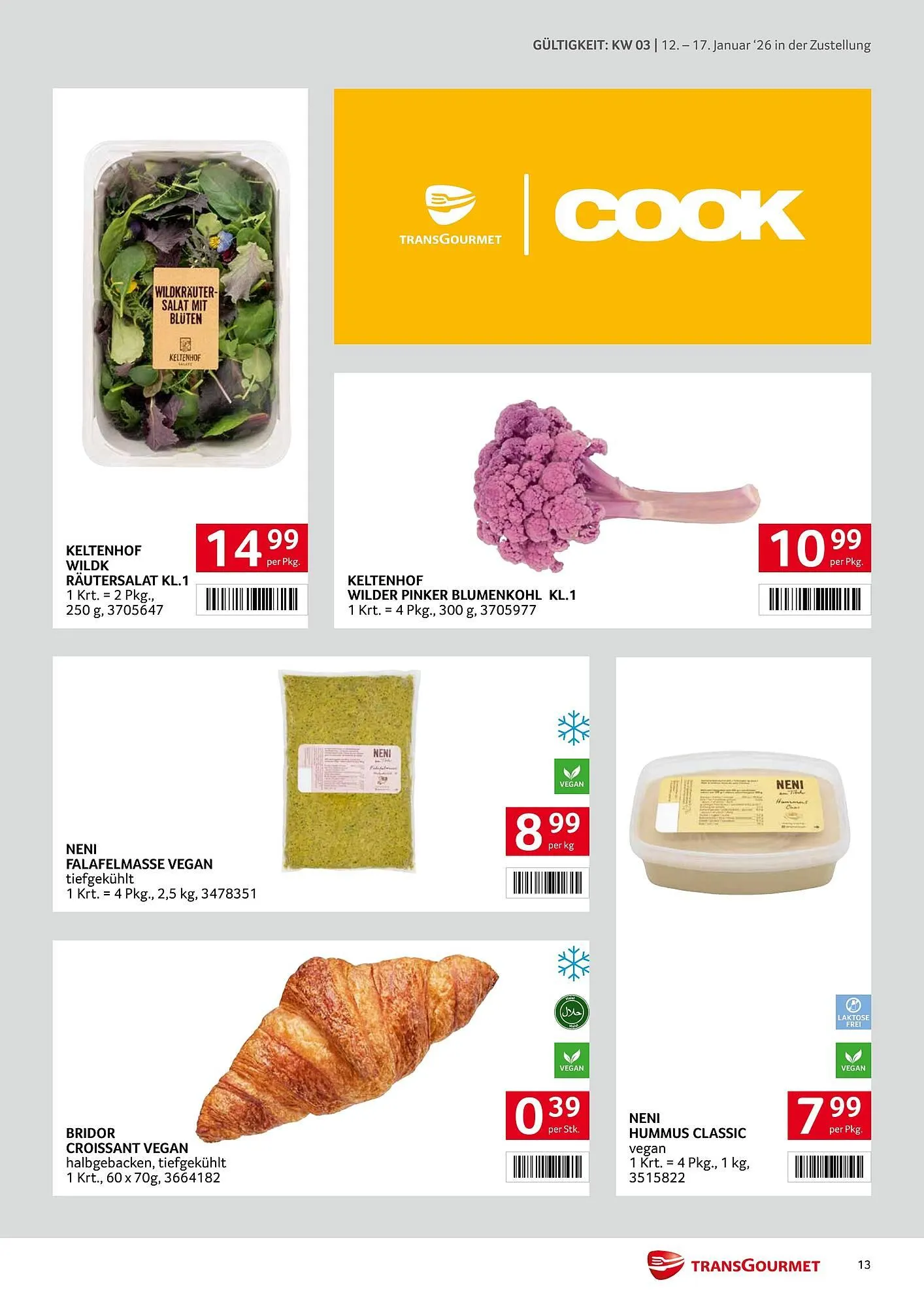Transgourmet Flugblatt von 12. Jänner bis 17. Jänner 2026 - Flugblätt seite  13