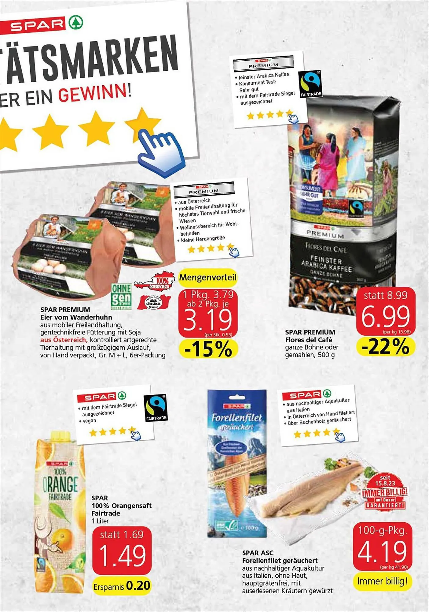 Spar Flugblatt von 23. August bis 30. August 2023 - Flugblätt seite 3